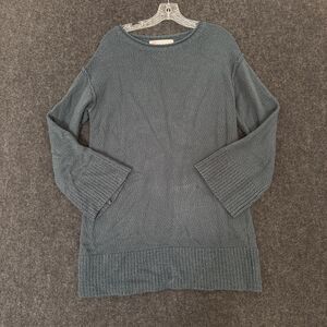 Free People FP Beach Sweater Women's Small Blue Green Tunic Long Sleeve Pullover